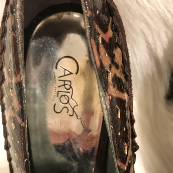 Carlos Brown Suede Lace Up Dress Shoe Size 9.5 - Picture 6 of 6